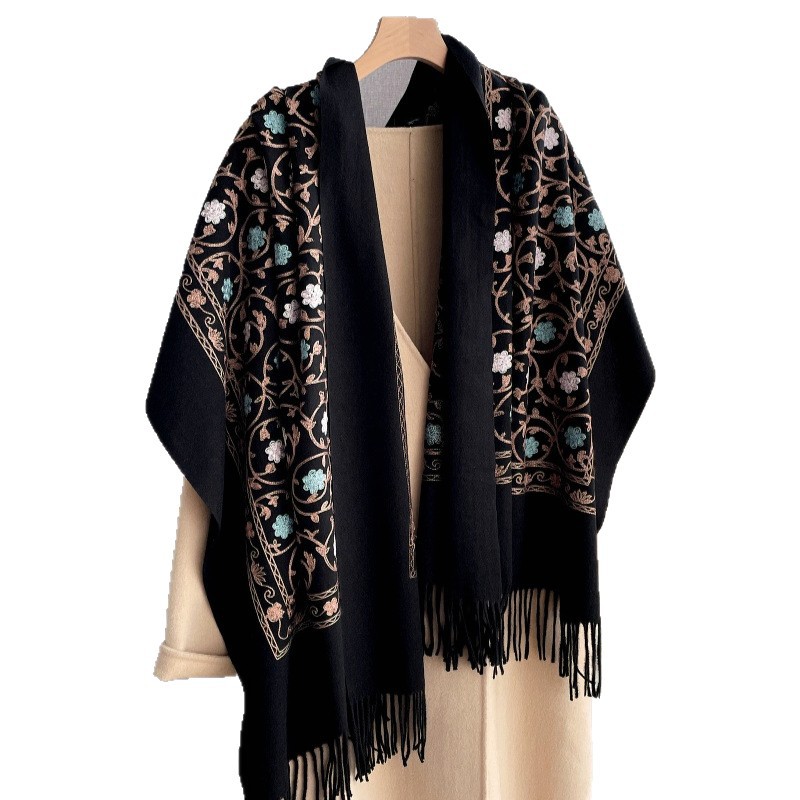 وشاح كشمير مطرز جديد لعام 2025 - مراجعة Woven Scarf Blanket وسعره