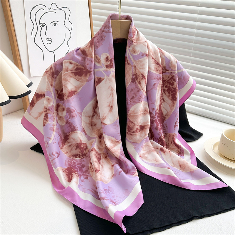 وشاح كبير مربع مطبوع للإناث ،  - مراجعة Scarf Silk Square وسعره